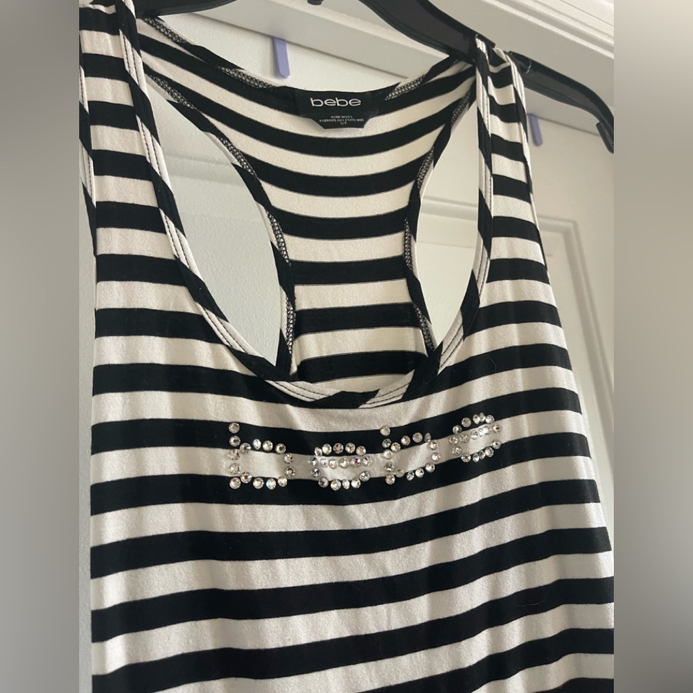 Bebe Racerback Striped Dress - Picture 3 of 6